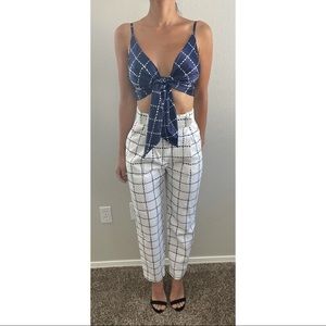 Cigarette style high rise pants